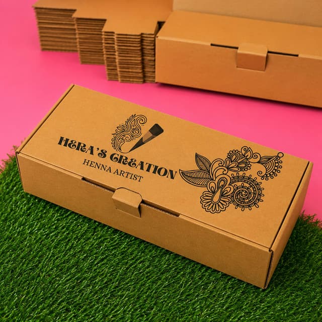Custom Henna Box 8×2.5×2 Inch | Premium Printed Mehedi Packaging Box in Bangladesh