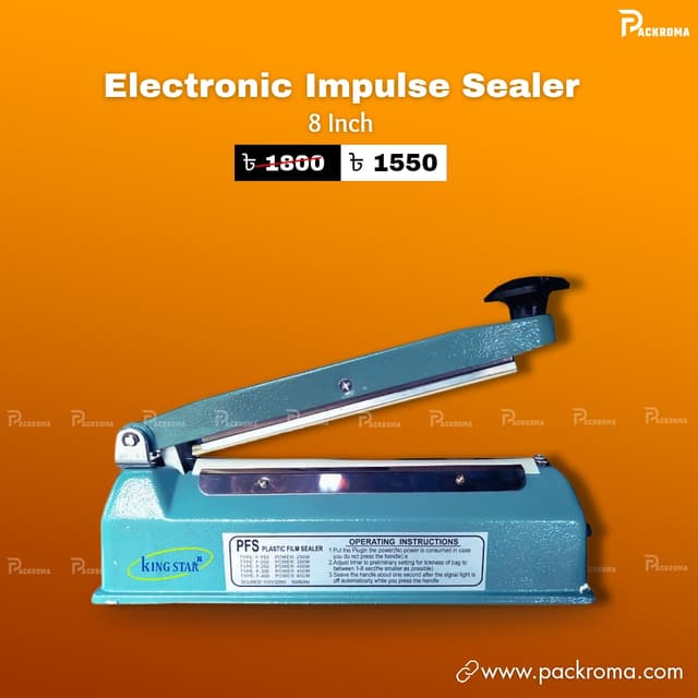 KINGSTAR 8 Inch Impulse Sealer Machine – Plastic Bag Sealing Machine Bangladesh