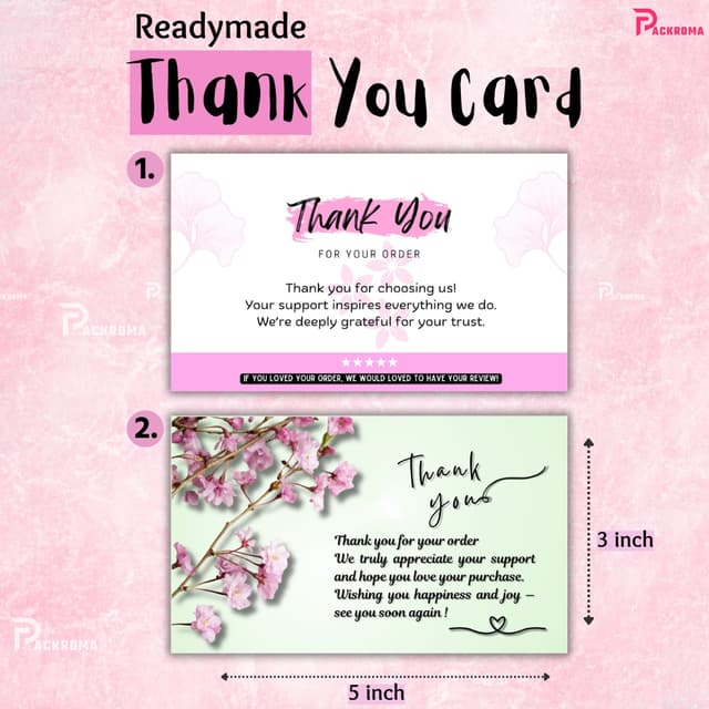 Readymade Thank You Card (5" Γ 3")