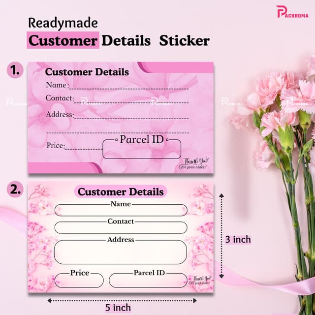 Readymade Customer Details Sticker (5" Γ 3")